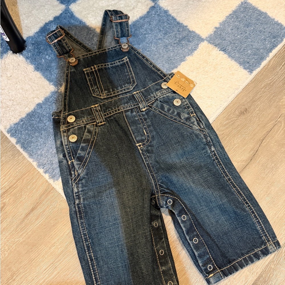 Vintage Dark Wash Denim Overalls for Kids - Blue NWT